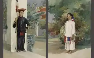 Ngắm nét đẹp Đông Dương qua những bức tranh trăm tuổi.